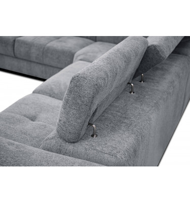 Ecksofa 5-Sitzer links Calvera | Mit verstellbaren Kopfstützen | Wozimo