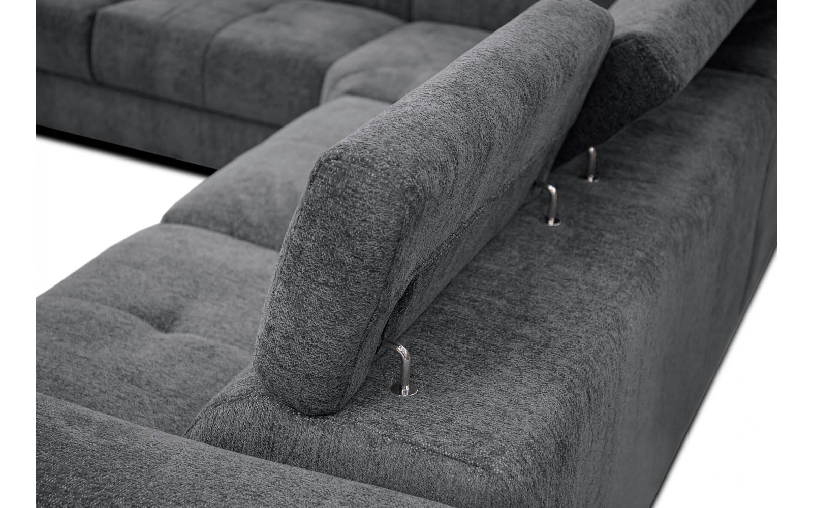 Ecksofa 5-Sitzer links Calvera | Mit verstellbaren Kopfstützen | Wozimo