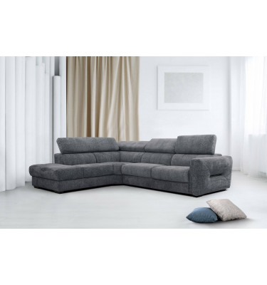 Ecksofa 5-Sitzer links Calvera | Mit verstellbaren Kopfstützen | Wozimo