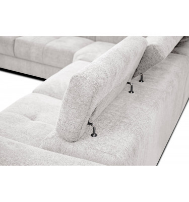 Ecksofa 5-Sitzer links Calvera | Mit verstellbaren Kopfstützen | Wozimo