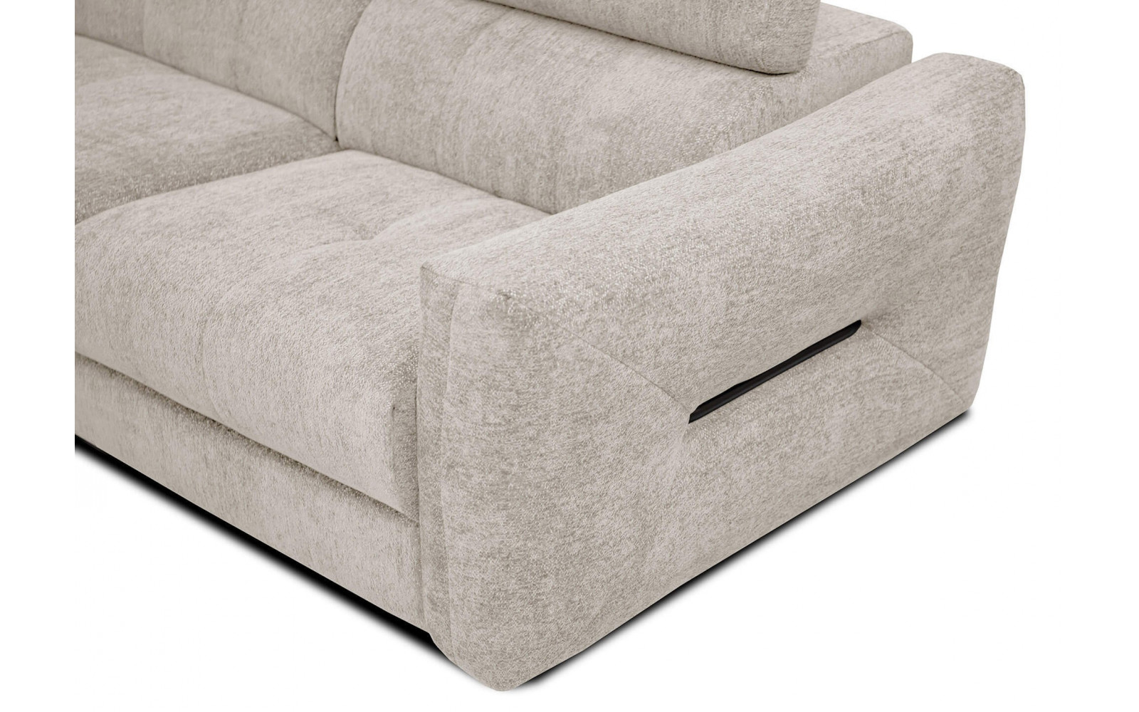 Ecksofa 5-Sitzer links Calvera | Mit verstellbaren Kopfstützen | Wozimo