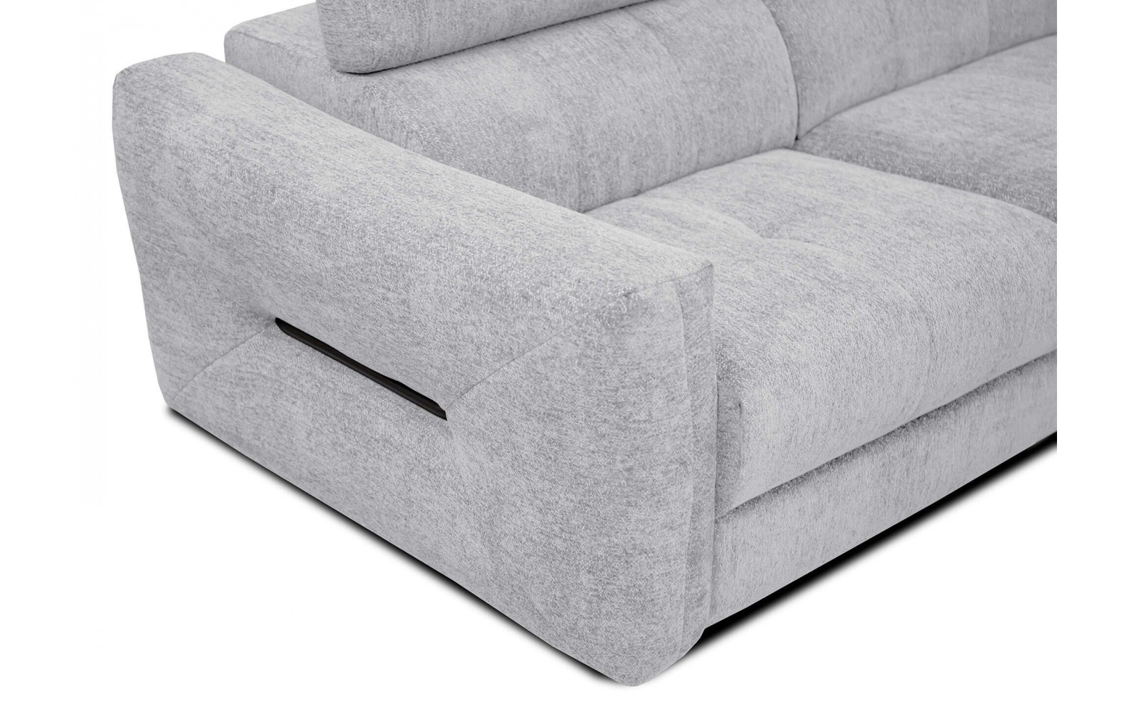 Ecksofa 5-Sitzer rechts Calvera | Mit verstellbaren Kopfstützen | Wozimo