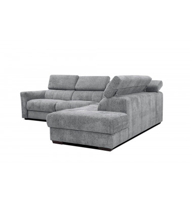 Ecksofa 5-Sitzer rechts Calvera | Mit verstellbaren Kopfstützen | Wozimo