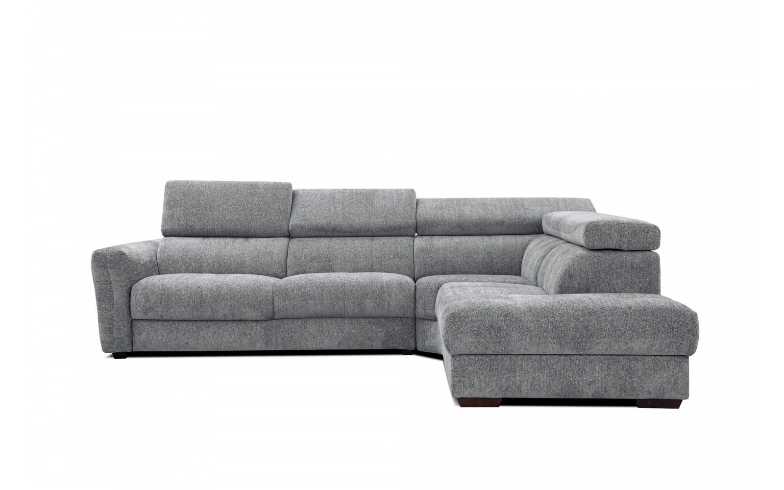 Ecksofa 5-Sitzer rechts Calvera | Mit verstellbaren Kopfstützen | Wozimo