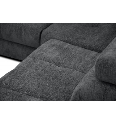 Ecksofa 5-Sitzer rechts Calvera | Mit verstellbaren Kopfstützen | Wozimo