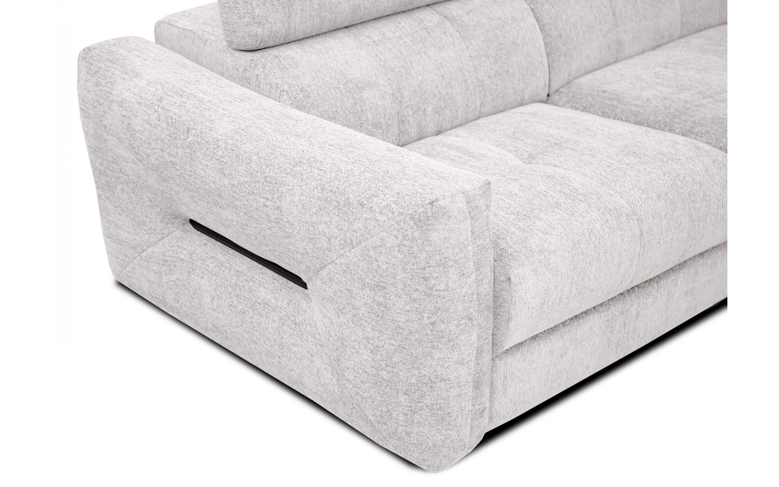 Ecksofa 5-Sitzer rechts Calvera | Mit verstellbaren Kopfstützen | Wozimo