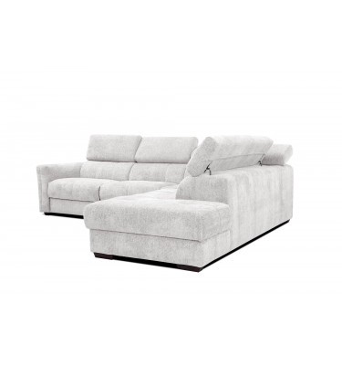 Ecksofa 5-Sitzer rechts Calvera | Mit verstellbaren Kopfstützen | Wozimo
