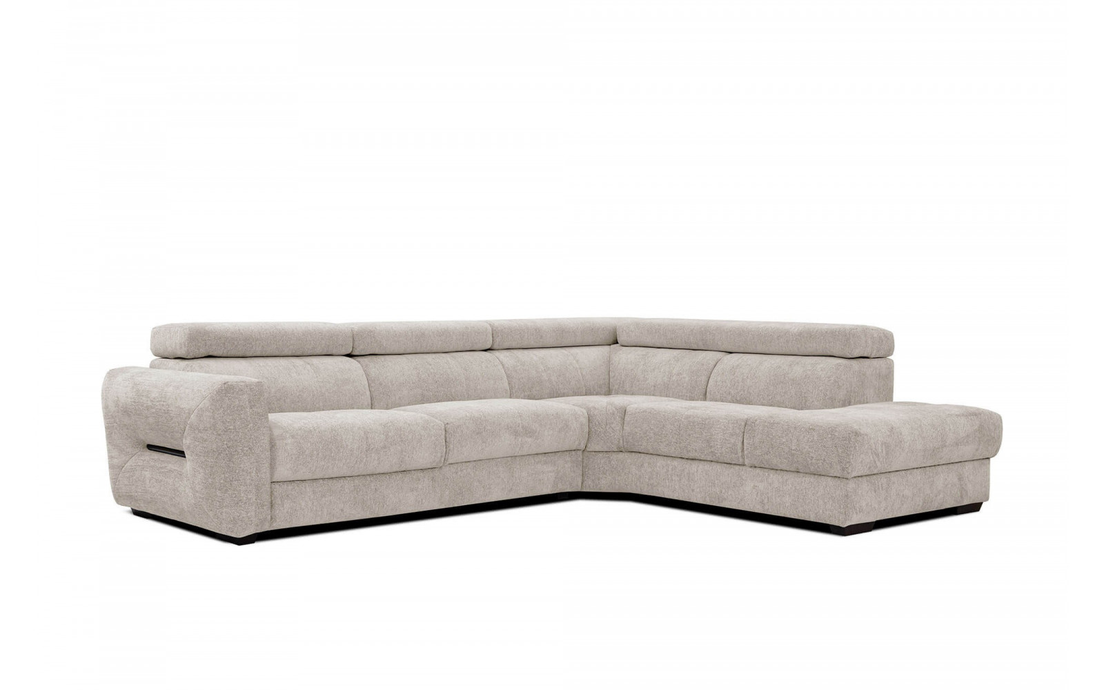 Ecksofa 5-Sitzer rechts Calvera | Mit verstellbaren Kopfstützen | Wozimo