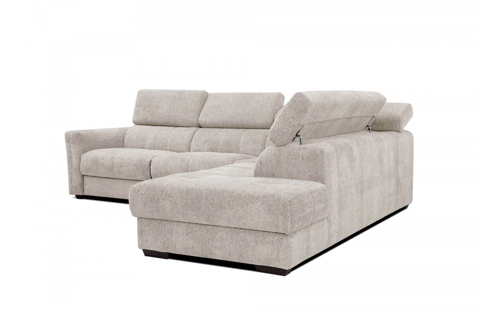 Ecksofa 5-Sitzer rechts Calvera | Mit verstellbaren Kopfstützen | Wozimo