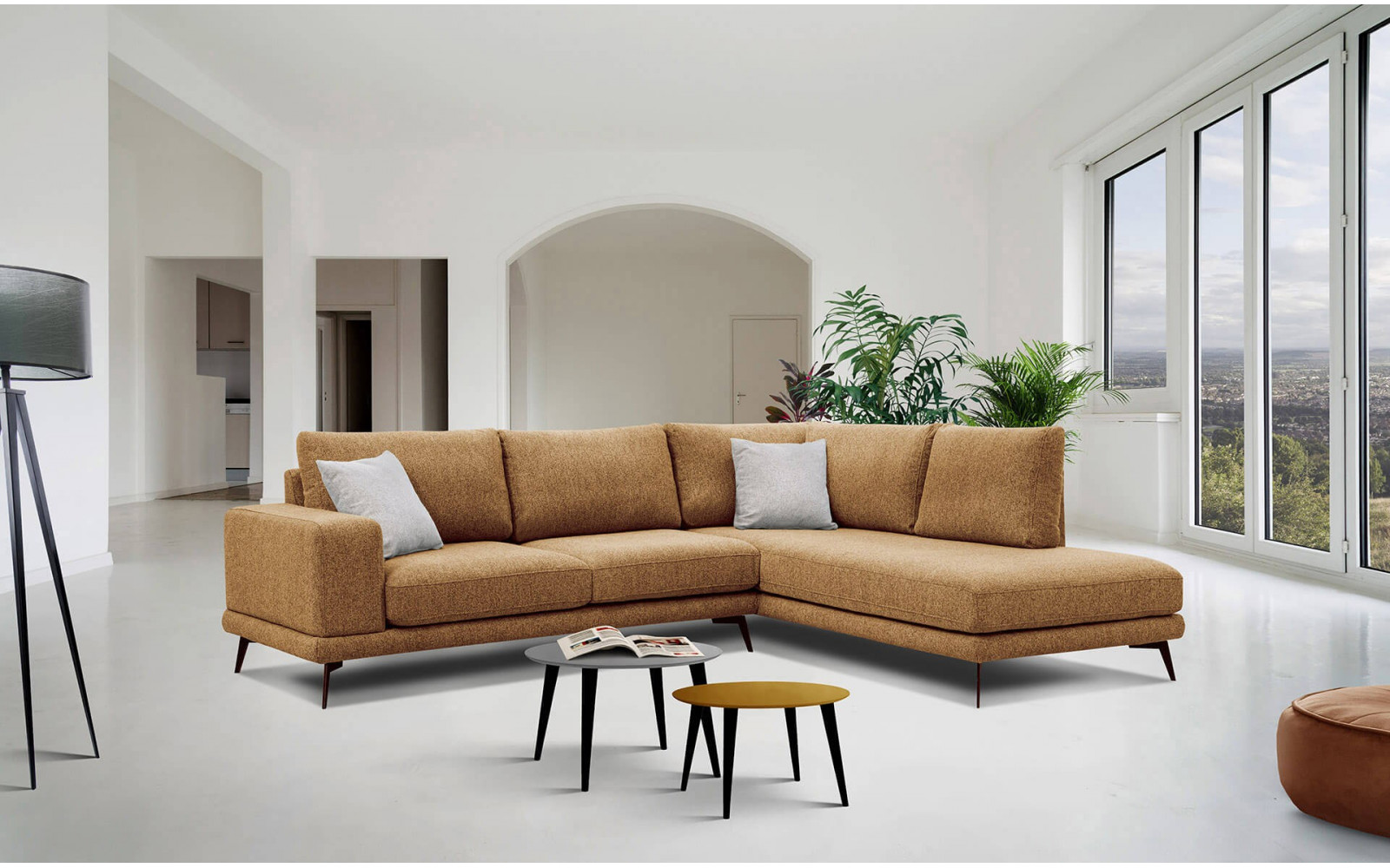 Ecksofa rechts 5-Sitzer MEDIOLANE