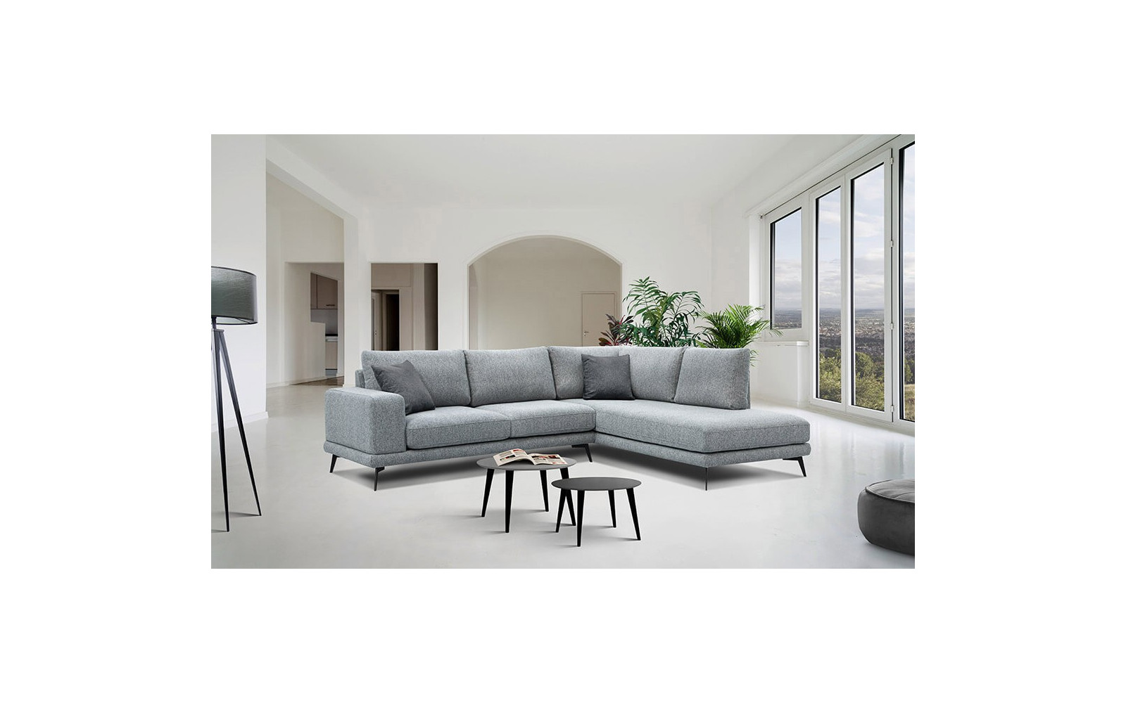 Ecksofa rechts 5-Sitzer MEDIOLANE