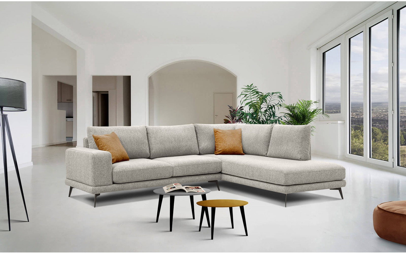 Ecksofa rechts 5-Sitzer MEDIOLANE