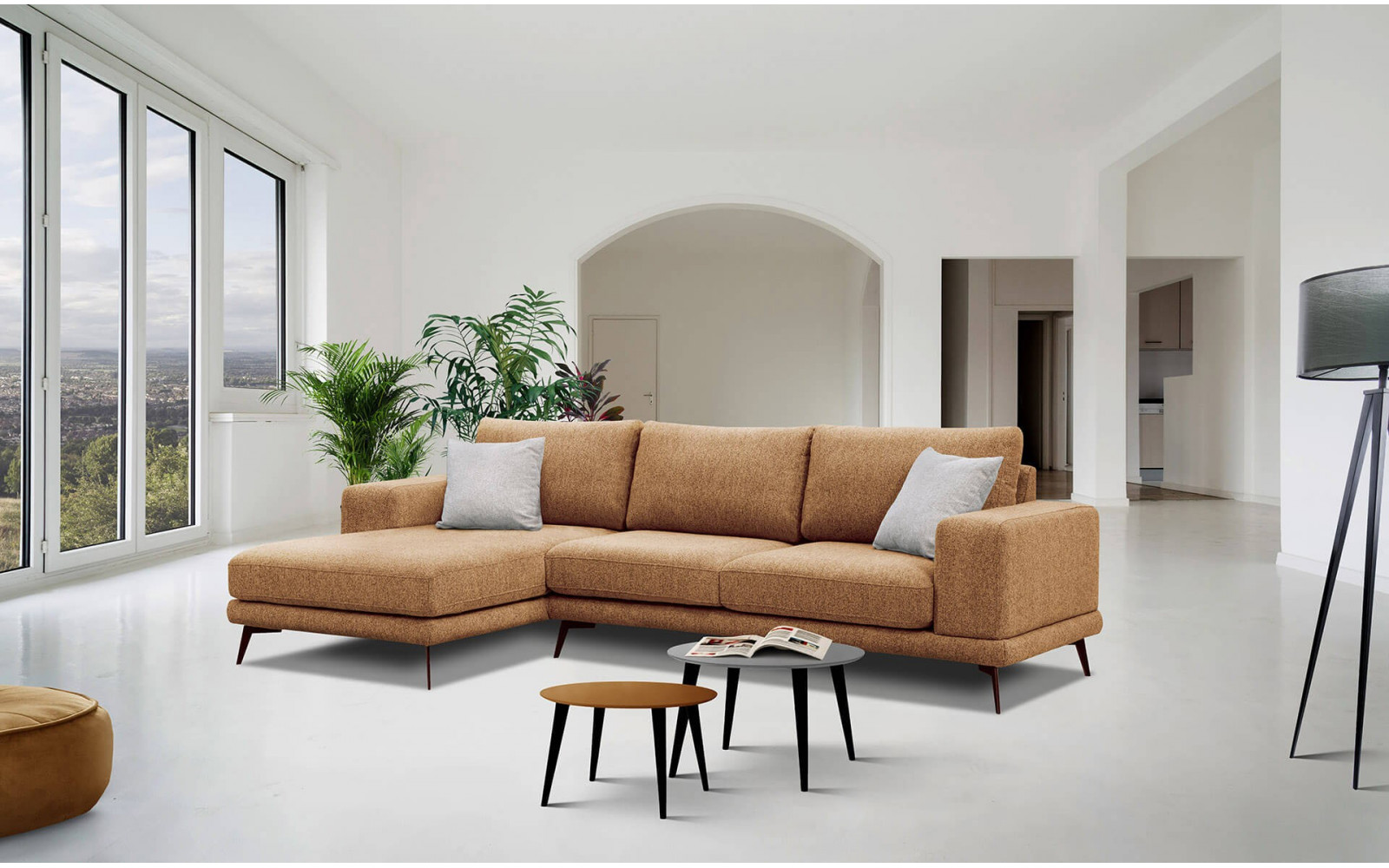 Ecksofa links 4-Sitzer MEDIOLANE