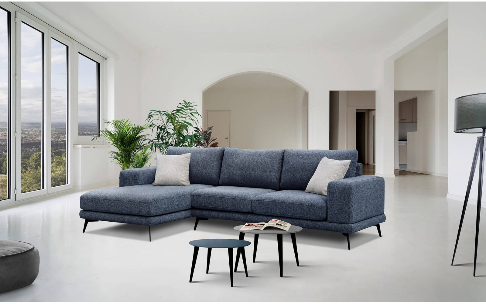 Ecksofa links 4-Sitzer MEDIOLANE