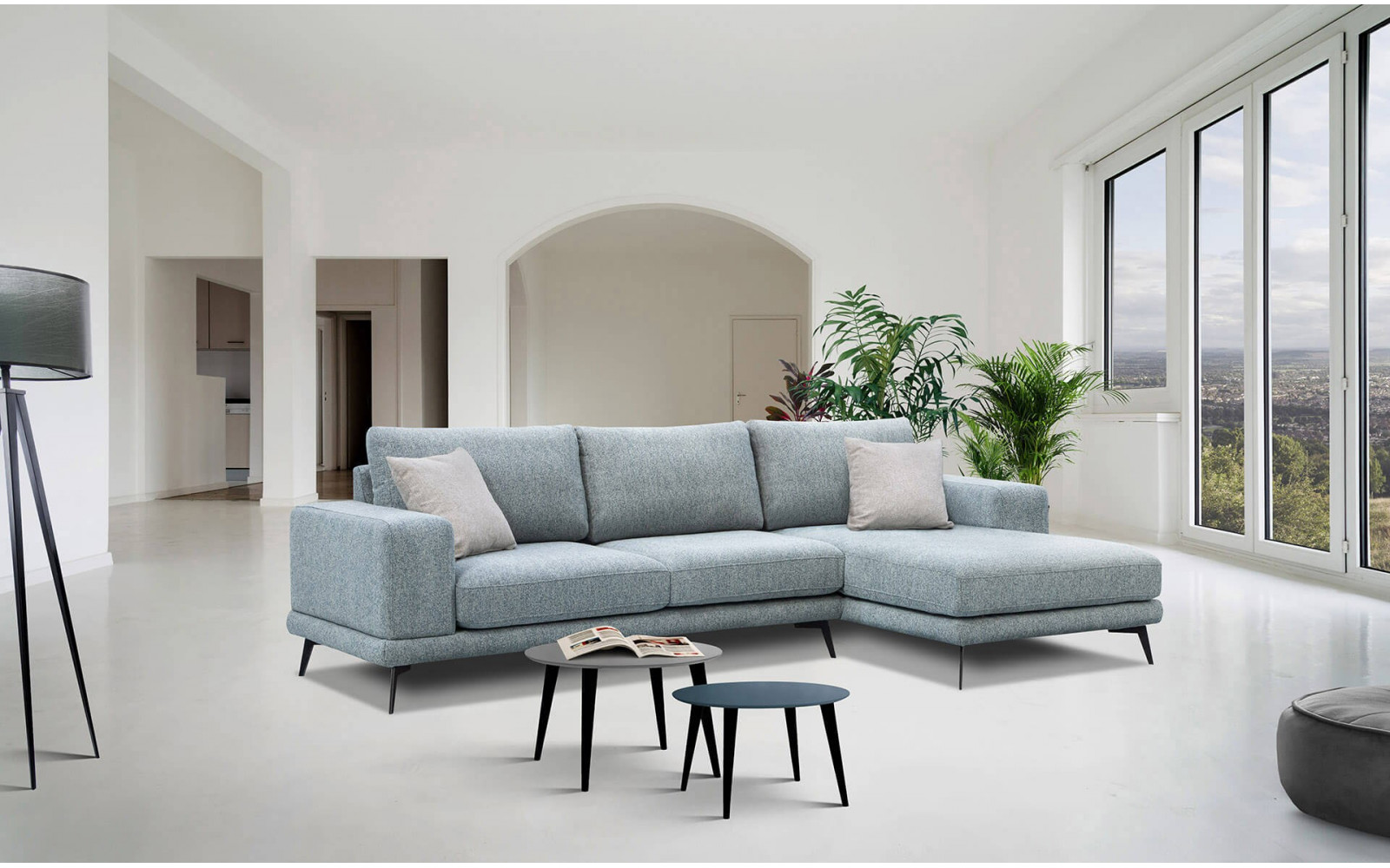 Ecksofa rechts 4-Sitzer MEDIOLANE