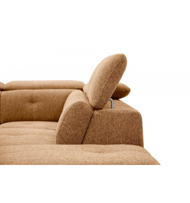 Ecksofa rechts mit verstellbaren Kopfstützen 5-Sitzer AVENA