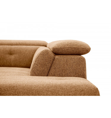 Ecksofa rechts mit verstellbaren Kopfstützen 5-Sitzer AVENA