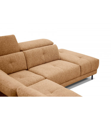 Ecksofa rechts mit verstellbaren Kopfstützen 5-Sitzer AVENA