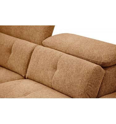 Ecksofa rechts mit verstellbaren Kopfstützen 5-Sitzer AVENA