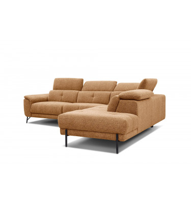 Ecksofa rechts mit verstellbaren Kopfstützen 5-Sitzer AVENA