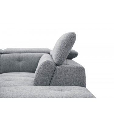 Ecksofa rechts mit verstellbaren Kopfstützen 5-Sitzer AVENA