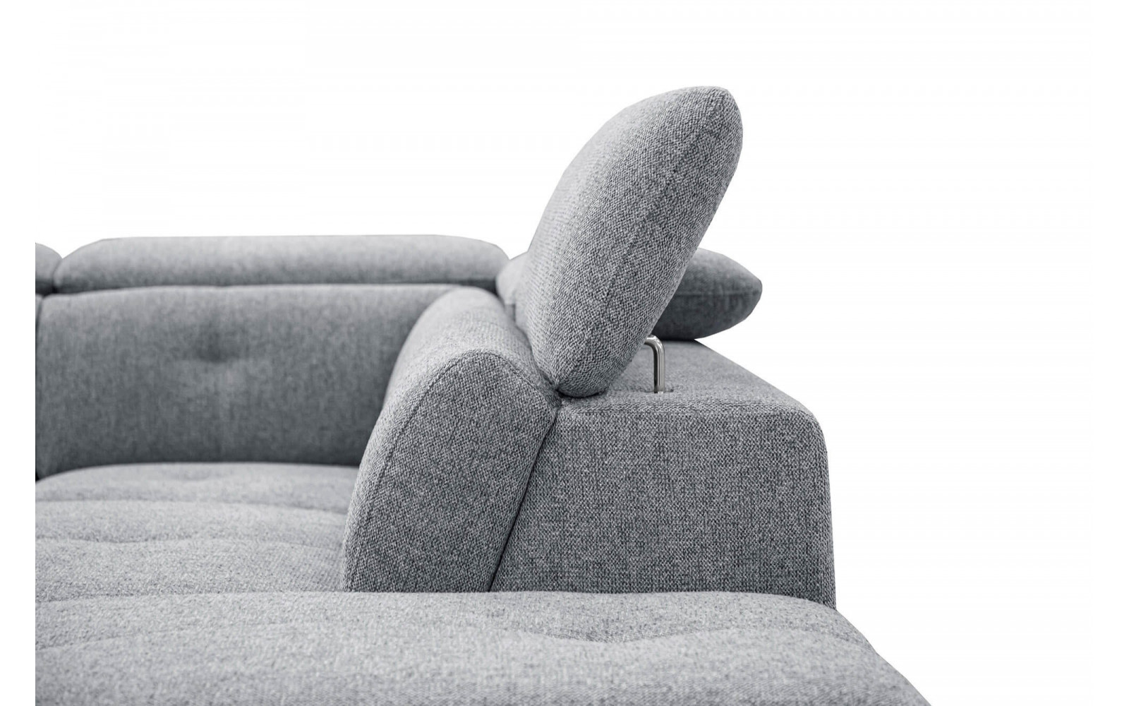 Ecksofa rechts mit verstellbaren Kopfstützen 5-Sitzer AVENA