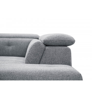 Ecksofa rechts mit verstellbaren Kopfstützen 5-Sitzer AVENA