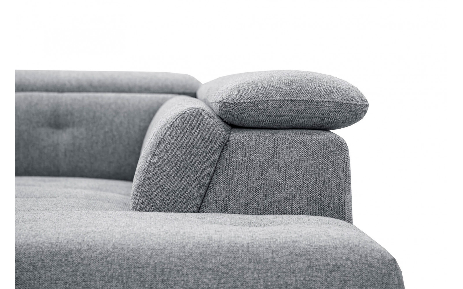 Ecksofa rechts mit verstellbaren Kopfstützen 5-Sitzer AVENA