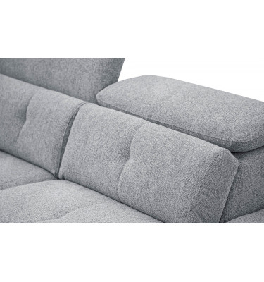 Ecksofa rechts mit verstellbaren Kopfstützen 5-Sitzer AVENA