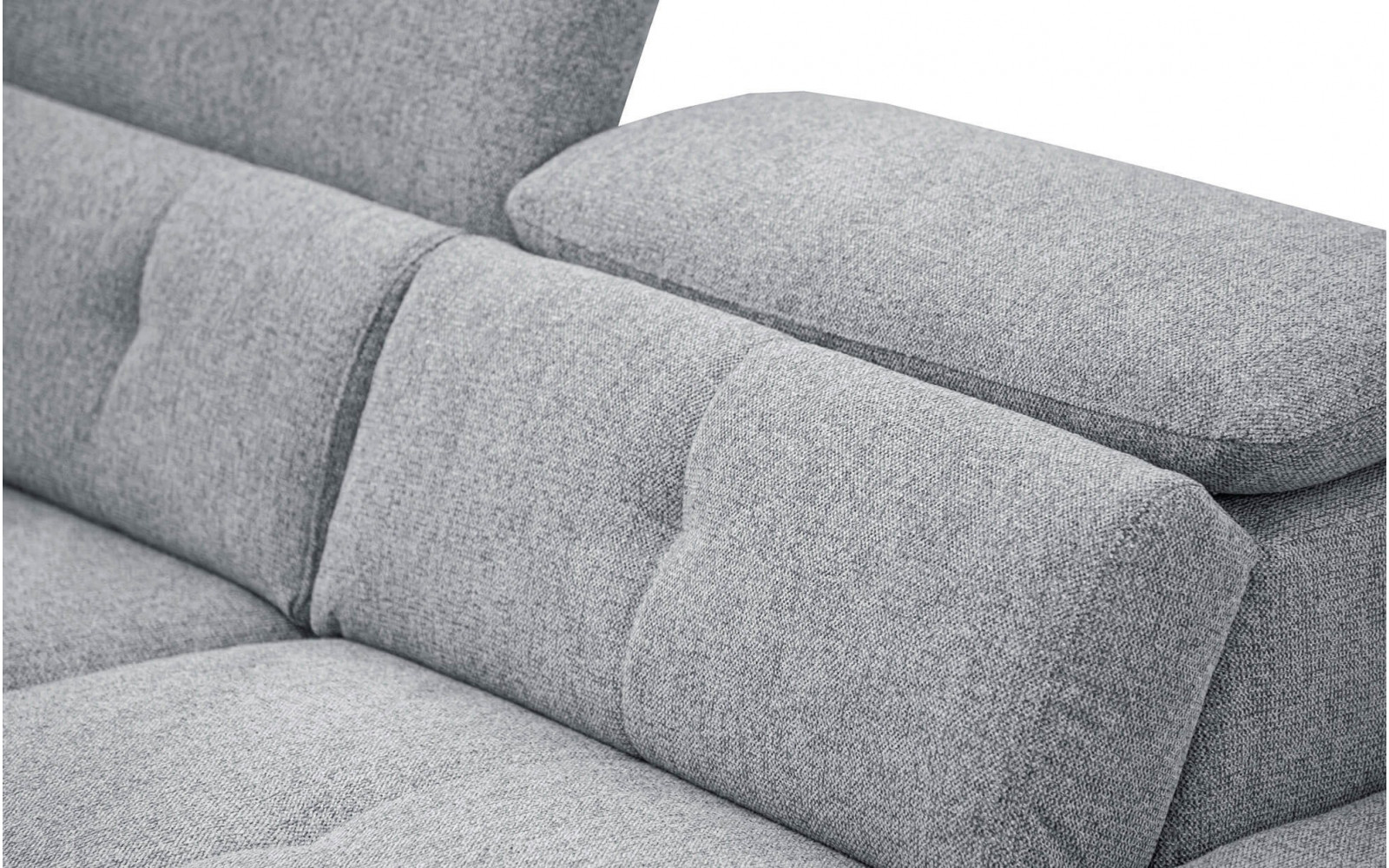 Ecksofa rechts mit verstellbaren Kopfstützen 5-Sitzer AVENA