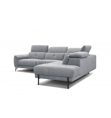 Ecksofa rechts mit verstellbaren Kopfstützen 5-Sitzer AVENA