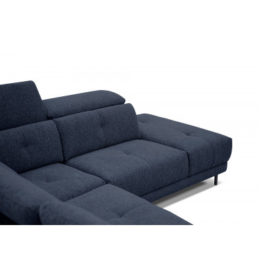 Ecksofa rechts mit verstellbaren Kopfstützen 5-Sitzer AVENA