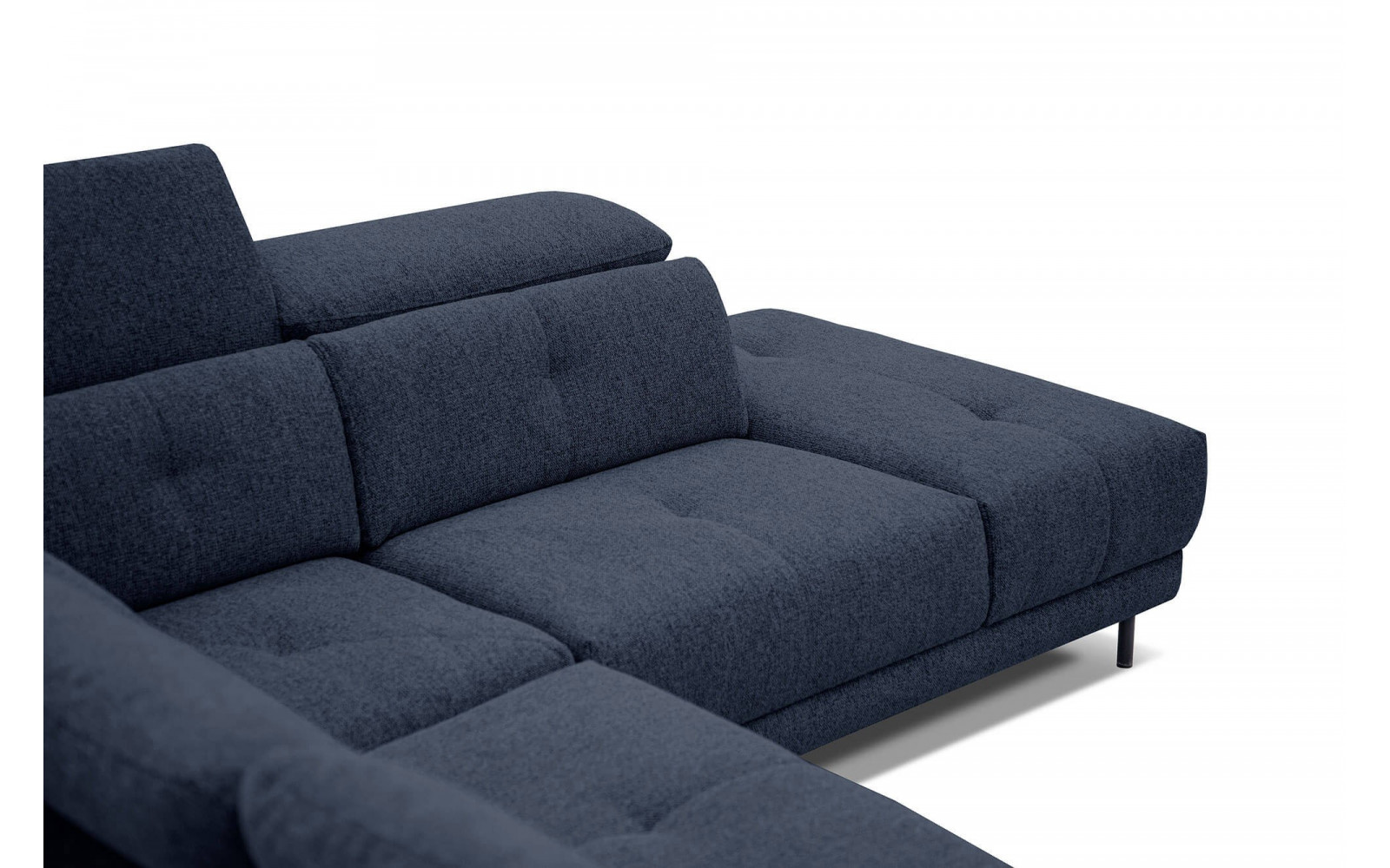 Ecksofa rechts mit verstellbaren Kopfstützen 5-Sitzer AVENA