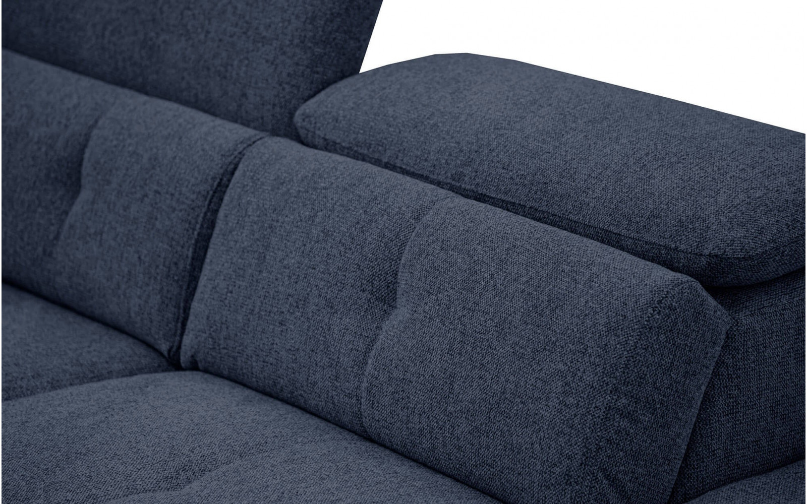 Ecksofa rechts mit verstellbaren Kopfstützen 5-Sitzer AVENA