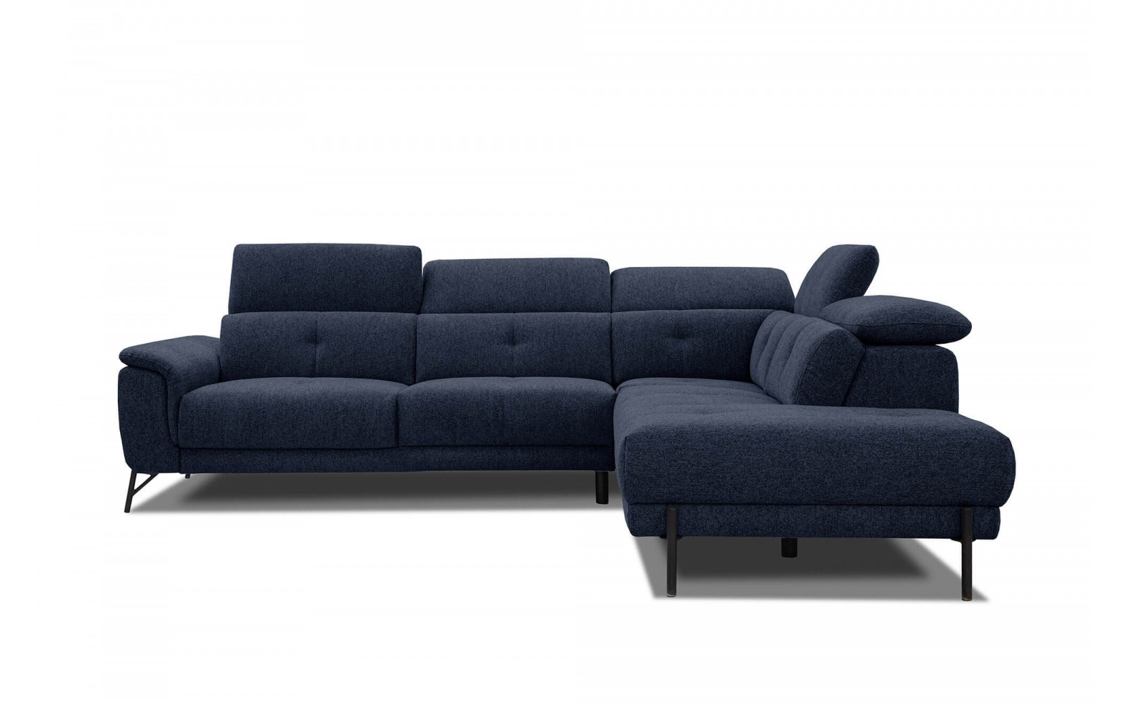 Ecksofa rechts mit verstellbaren Kopfstützen 5-Sitzer AVENA