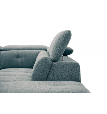 Ecksofa rechts mit verstellbaren Kopfstützen 5-Sitzer AVENA