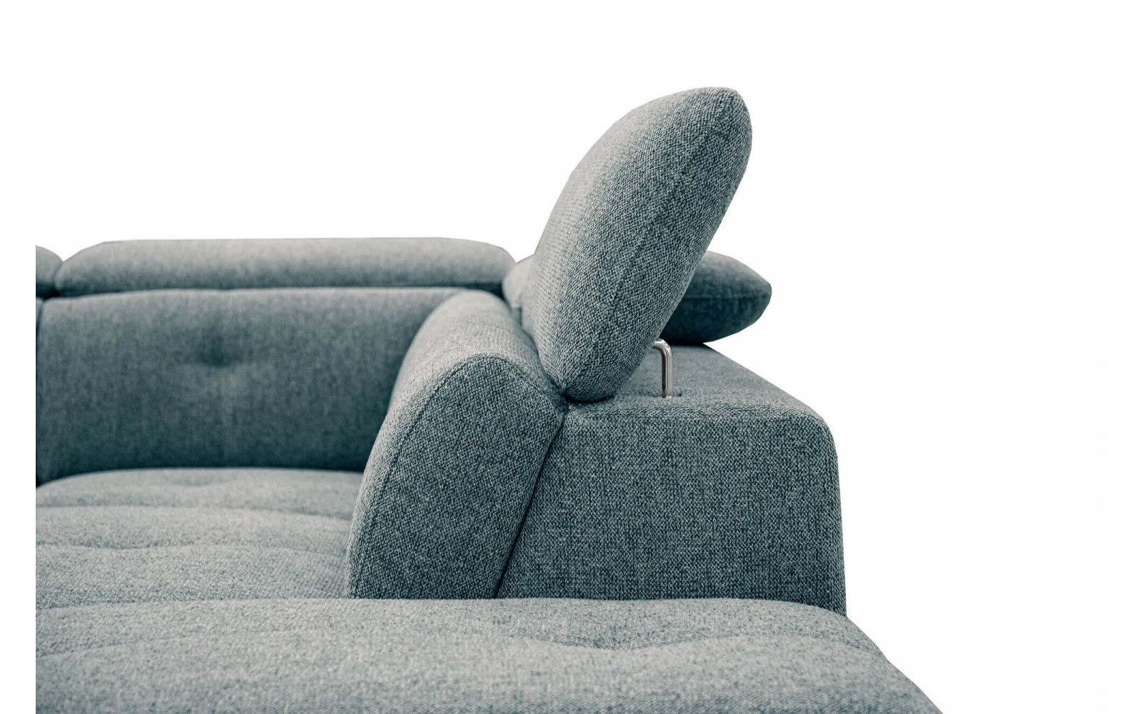 Ecksofa rechts mit verstellbaren Kopfstützen 5-Sitzer AVENA