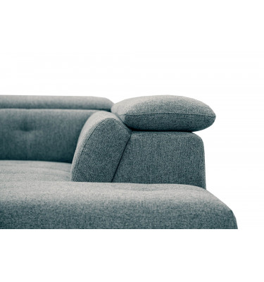 Ecksofa rechts mit verstellbaren Kopfstützen 5-Sitzer AVENA