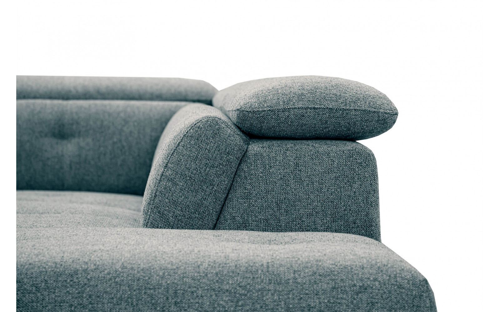 Ecksofa rechts mit verstellbaren Kopfstützen 5-Sitzer AVENA