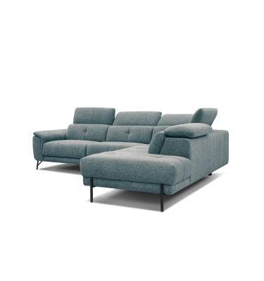 Ecksofa rechts mit verstellbaren Kopfstützen 5-Sitzer AVENA