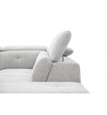 Ecksofa rechts mit verstellbaren Kopfstützen 5-Sitzer AVENA