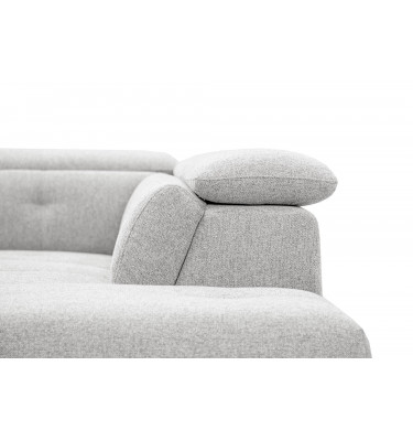 Ecksofa rechts mit verstellbaren Kopfstützen 5-Sitzer AVENA