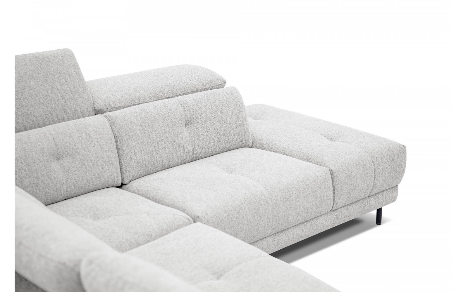 Ecksofa rechts mit verstellbaren Kopfstützen 5-Sitzer AVENA