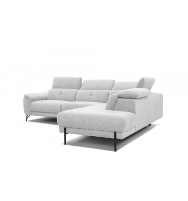 Ecksofa rechts mit verstellbaren Kopfstützen 5-Sitzer AVENA