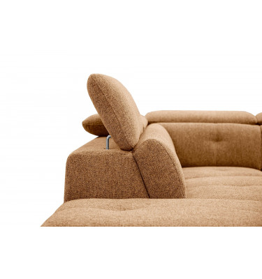 Ecksofa links mit verstellbaren Kopfstützen 5-Sitzer AVENA