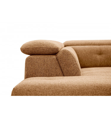 Ecksofa links mit verstellbaren Kopfstützen 5-Sitzer AVENA