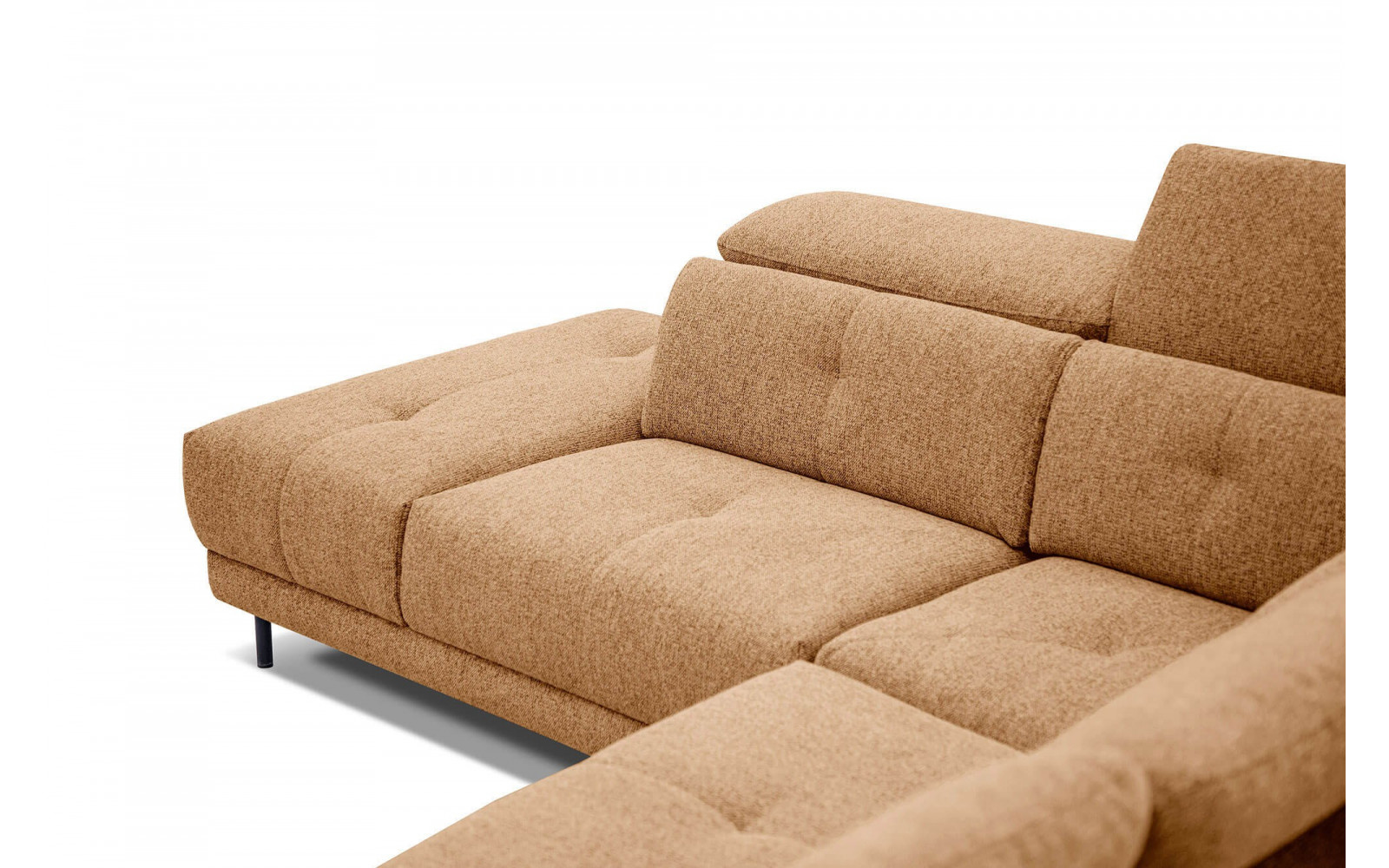 Ecksofa links mit verstellbaren Kopfstützen 5-Sitzer AVENA