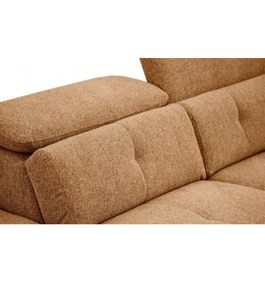 Ecksofa links mit verstellbaren Kopfstützen 5-Sitzer AVENA