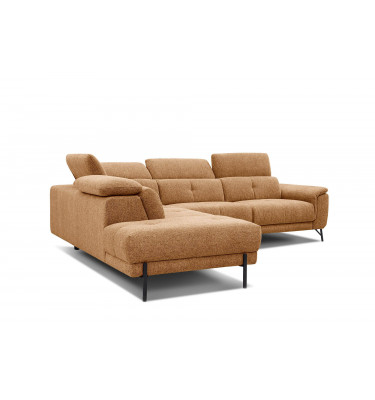 Ecksofa links mit verstellbaren Kopfstützen 5-Sitzer AVENA