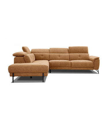 Ecksofa links mit verstellbaren Kopfstützen 5-Sitzer AVENA